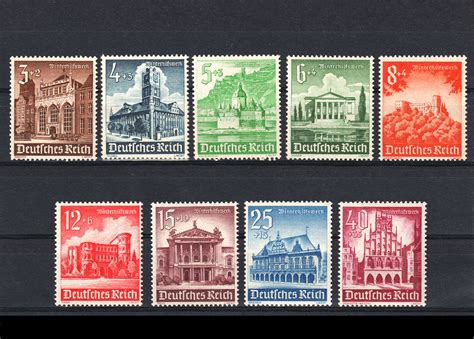 Deutsches Reich Mi 751 759 Winterhilfswerk Bauwerke Budowle 1940