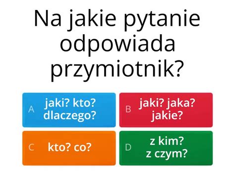 PRZYMIOTNIK Test