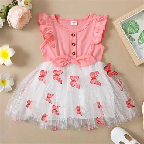 Borboleta Ruffle Tulle Princess Dress Para Crian As Linda Crian A Saia