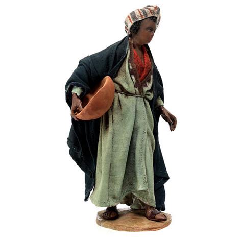 Woman With Plate 13cm Nativity Scene By Angela Tripi Online Sales On