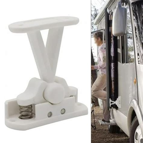 Static Caravan Door Retainer Catch Rv Camper Door Stop Retaining Clip White