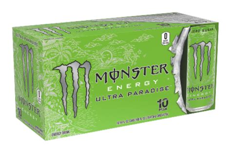 Monster Ultra Paradise Energy Drinks 10 Cans 10 Cans 16 Fl Oz Kroger