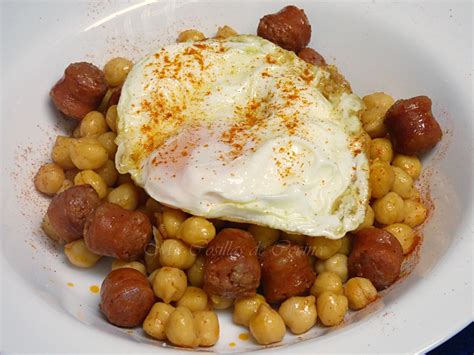 Garbanzos Con Chistorra Y Huevo Frito Cocina