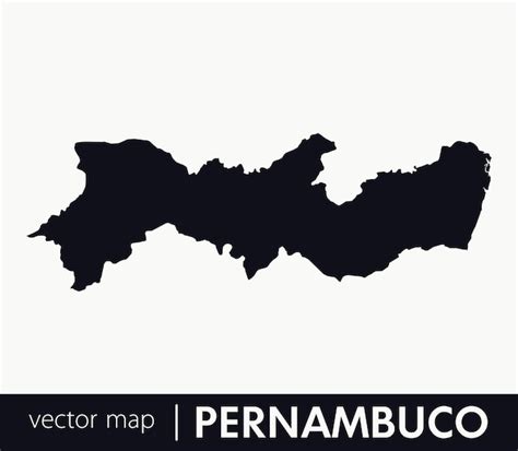 Mapa Del Estado De Pernambuco Unidad Federal De Brasil Mapa Vectorial