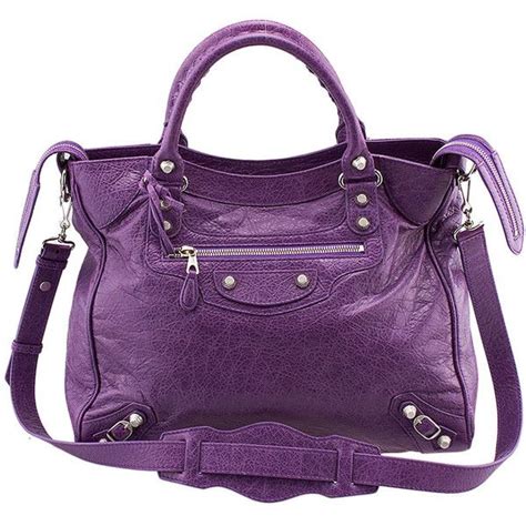 Pre Owned Balenciaga Giant 12 Purple Leather Crossbody Bag Leather