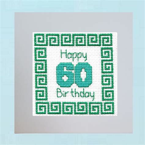 60th Birthday Card Cross Stitch Kit On Ebid United States 207742686