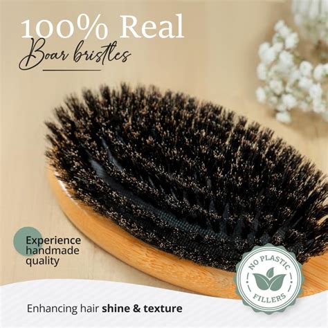 Belula 100 Boar Bristle Hair Brush Set Medium Soft Natural Bristles For Thin And Fine Hair