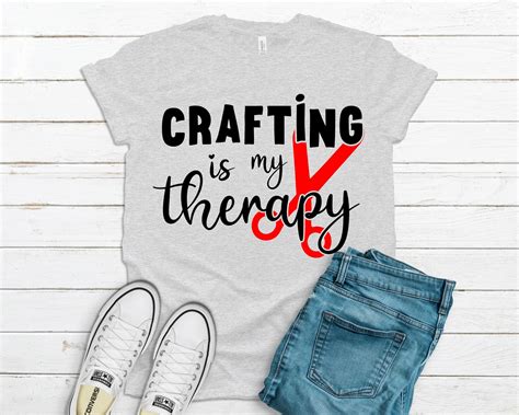 Crafting Is My Therapy Svg Crafting Quote Svg Therapy Svg Etsy