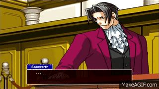 Ace Attorney - Edgeworth: OBJECTION...... I didn't on Make a GIF