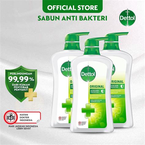 Jual Dettol Sabun Mandi Cair Anti Bakteri Original 625 Gr Pump X3 Pcs