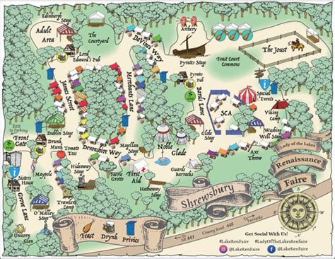 Map of the Faire — Lady of the Lakes Renaissance Faire