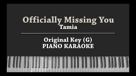 Officially Missing You Karaoke Piano Cover Tamia With Lyrics Youtube