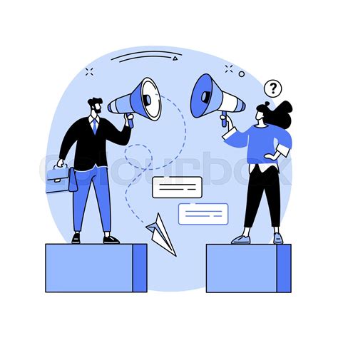 Communication gap abstract concept vector illustration. | Stock vector