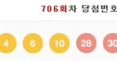 706회 로또 당첨번호 1등 당첨자 4명수령액은 얼마