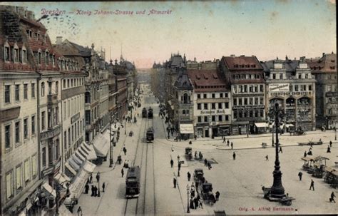 Ansichtskarte Postkarte Dresden König Johann Straße akpool de