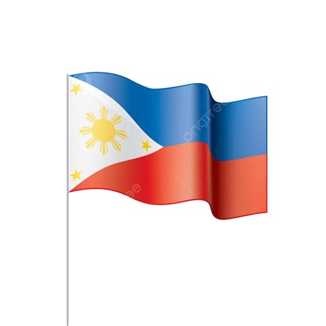 Philippines Flagvector Illustration White Graphic State Vector White