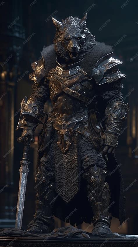 Premium AI Image | A knight in a dark fantasy armor