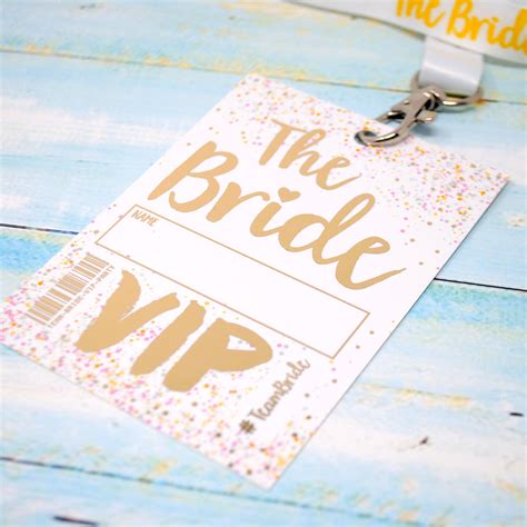 The Bride To Be Hen Party Vip Pass Lanyard Hen Party Wristbands Team Bride Tribe Hen Party