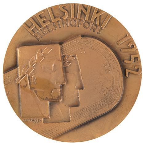 Helsinki 1952 Summer Olympics Bronze Participation Medal RR Auction