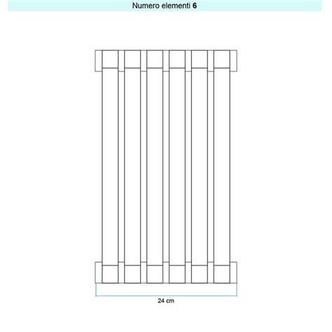 Irsap Sax Verticale Radiatore Elementi L P H Cm