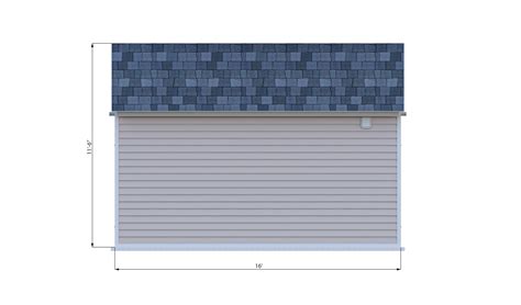 8x16 Gable Storage Shed Plan