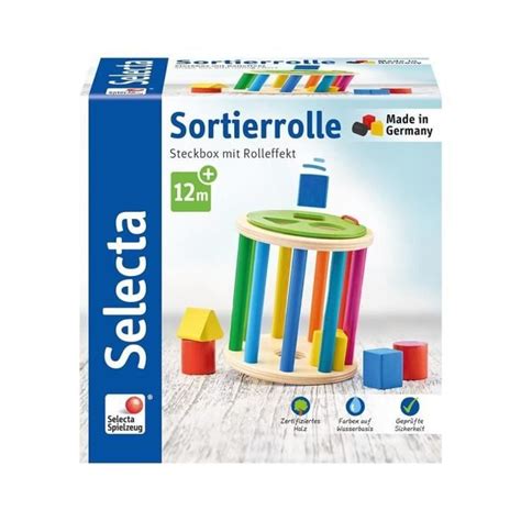 Jeu De Tri Et D Empilage En Bois Selecta Trois Formes G Om Triques