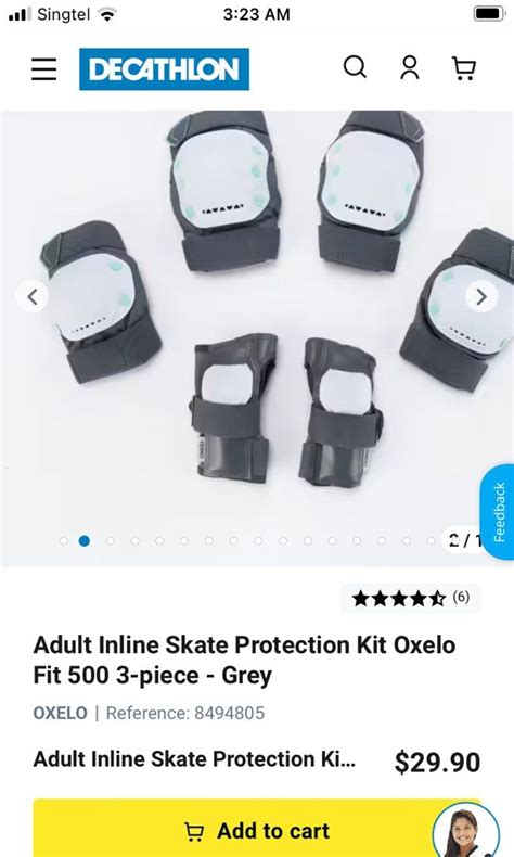 Decalthon Inline Skate Protection Kit Oxelo Fit 500 Sports Equipment