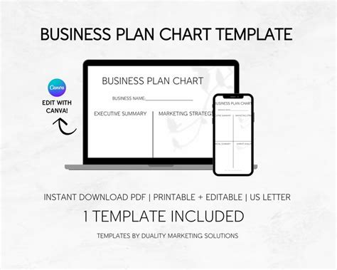 Business Plan Chart Template Small Business Template for Beginners ...