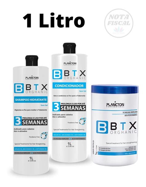 Kit 3 Semanas Btx Orghanic 1kg Progressiva Plancton Brush Mercado Livre