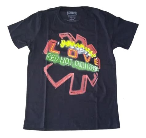 Camiseta Red Hot Chili Peppers Blusa Preta Banda Rock Bo Parcelamento Sem Juros
