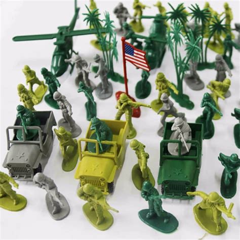 10pcs Military Army Men Plastic Toy Soldiers Figures Model Toy For ...