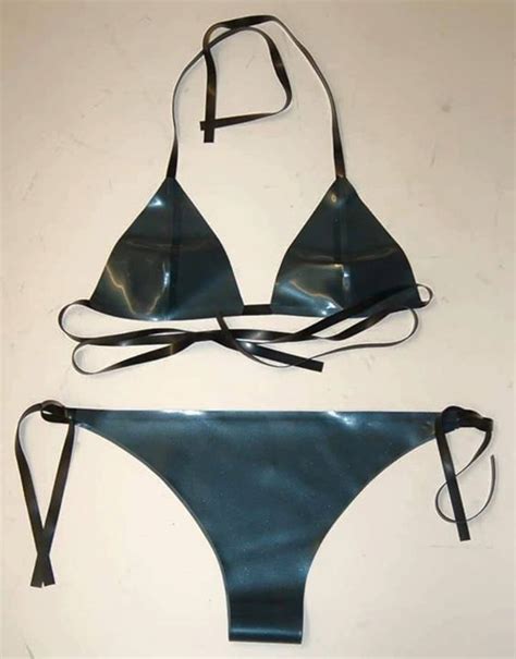 Latex Bikini Lingerie Latex Harness Etsy