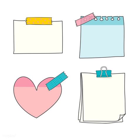 Note papers doodle style vector set | free image by rawpixel.com ...