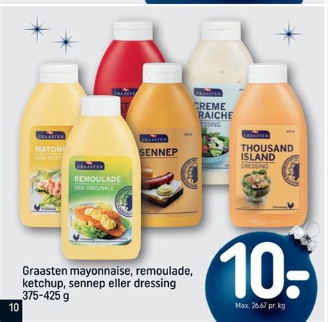 Graasten Mayonnaise Remoulade Ketchup Sennep Eller Dressing Tilbud