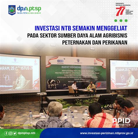 Investasi NTB Semakin Menggeliat Pada Sektor Sumber Daya Alam