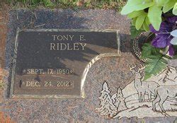 Tony Elmer Ridley 1950 2012 Find A Grave Memorial