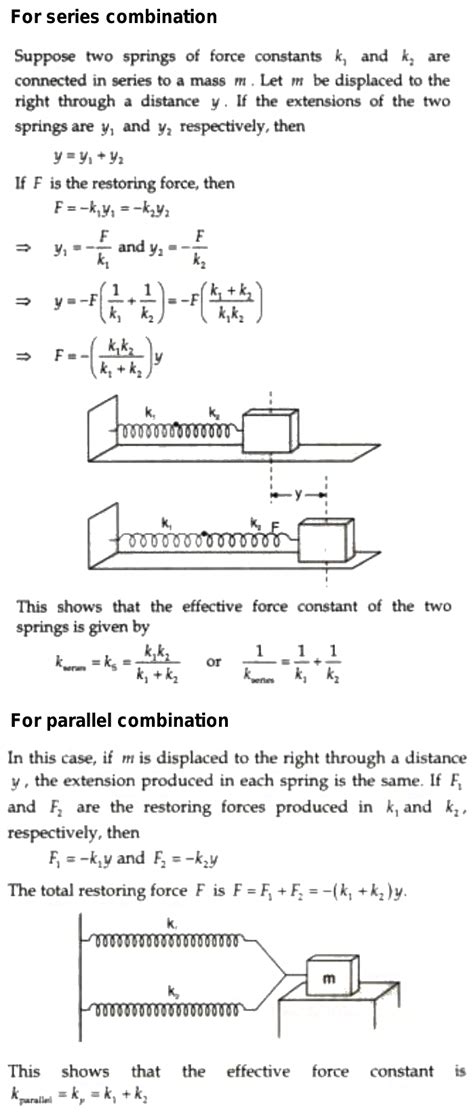 What Is Equivalent Spring Constant For A Two Springs In Series