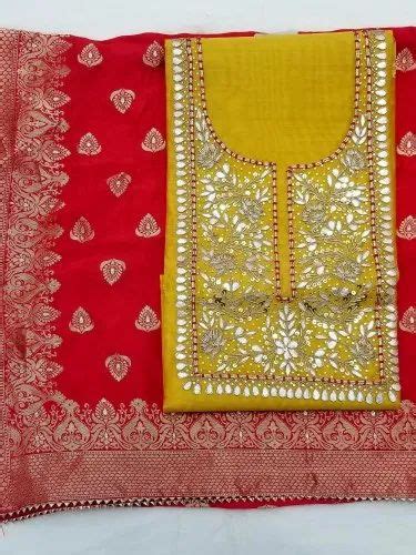 Party Wear Chanderi Gota Patti Suits Unstitched At Rs 3000 In Delhi