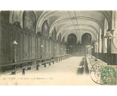 carte postale ancienne 14 CAEN Top Promotion Le Réfectoire du Lycée