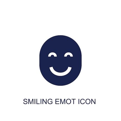 El Icono De Emot Sonriente Con Fondo Blanco Vector Premium