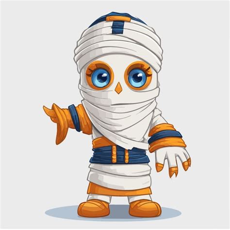 Premium Vector Halloween Mummy Character Vector On A White Background