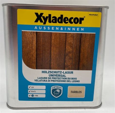 Xyladecor Holzschutz Lasur Universel 2 5L Aussen Innen Farblos Neu