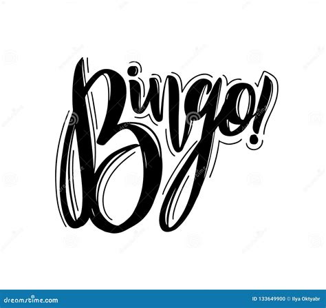 Letras Exhaustas Del Vector De La Mano De La Frase Del Bingo