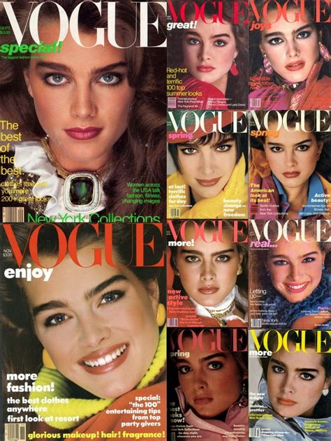 Ten Of Of Brooke Shields 1980s Vogue Covers 1980 1986 Shot By Richard Avedon Shields