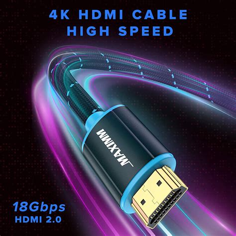 Hdmi Cable 4k Ultra Hd 20 Foot 2 Pack Nylon Braided Hdmi 20 Cable