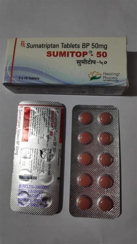 Sumatriptan Tablets Bp 50 Mg At Best Price In Nagpur By Berar Trading Company Id 23128516297