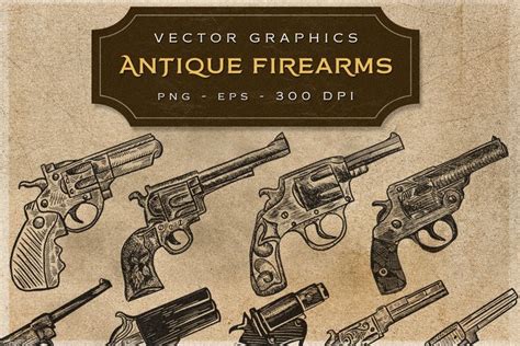 ANTIQUE FIREARMS Vintage Graphics Graphic By Storictype Creative