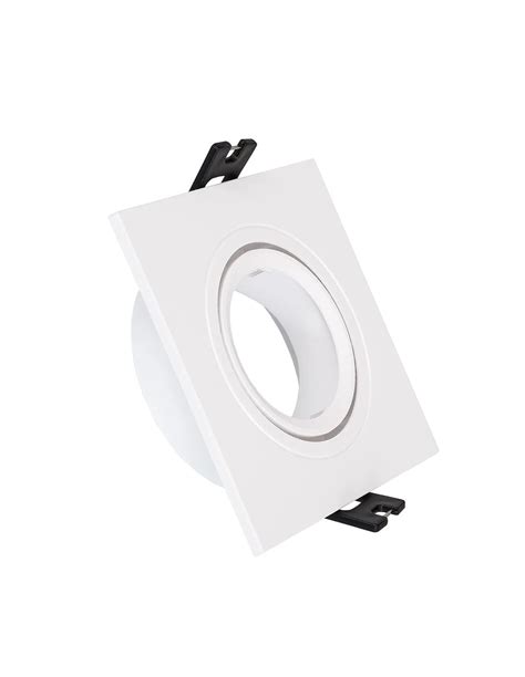 Ojo de buey Cuadrado Orientable Blanco PC Ø75