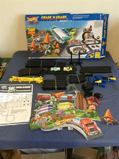 Toy Story Chase N Crash Disney Pixar Mattel Hot Wheels Tyco Slot Car Race Set