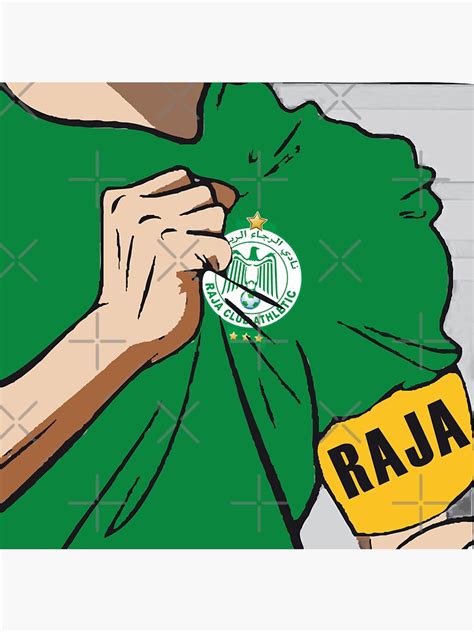 Raja Club Athletic Casablanca Morocco Sticker By Soummuss Redbubble